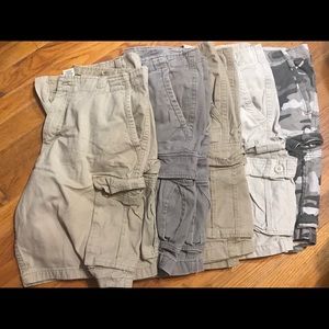 Faded Glory Size 34 Mens Cargo (5) Shorts Bundle